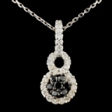 14K Gold 0.62ctw Fancy Diamond Pendant