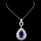 18K Gold 7.90ct Tanzanite & 1.73ctw Diamond Pendan