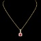 14K Gold 0.46ct Ruby & 0.18ctw Diamond Pendant