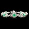 14K Gold 3.58ct Emerald & 2.71ctw Diamond Bracelet