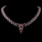 14K White Gold 26.96ct Ruby & 3.40ctw Diamond Neck