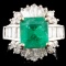 14K Gold 2.45ct Emerald & 1.54ctw Diamond Ring