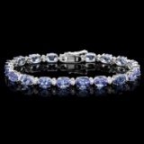 14k Gold 14.00ct Tanzanite & 1.00ct Diam Bracelet