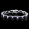 14k Gold 40.00ct Sapphire & 1.50ct Diam Bracelet