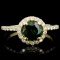 14K Gold 3.00ct Tourmaline & 0.75ctw Diamond Ring