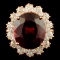 14K Gold 8.86ct Ruby & 1.50ctw Diamond Ring