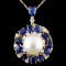 18K Gold 13.00MM Pearl & 1.08ctw Diamond Pendant