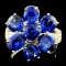 18K Gold 7.74ct Sapphire & 0.23ctw Diamond Ring