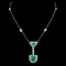 18K Gold 3.03ct Emerald & 1.50ctw Diamond Necklace