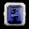 18K Gold 21.50ct Tanzanite & 3.93ctw Diamond Ring