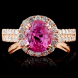 18K Rose Gold 2.29ct Spinel & 0.76ct Diamond Ring