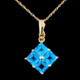 14K Gold 2.40ct Topaz Pendant