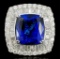 18K White Gold 17.88ct Tanzanite & 4.24ct Diamond