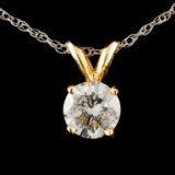 14K Gold 0.67ctw Diamond Pendant