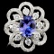 18K Gold 1.75ct Tanzanite & 1.22ctw Diamond Ring