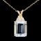 14K Gold 5.25ct Aquamarine & 0.14ctw Diamond Penda