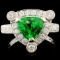 18K Gold 1.93ct Tsavorite & 0.95ctw Diamond Ring