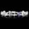14K Gold 6.70ct Sapphire & 1.65ctw Diamond Bracele