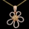 14K Gold 0.56ctw Fancy Diamond Pendant