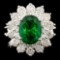 14K Gold 1.60ct Emerald & 1.45ctw Diamond Ring