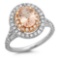 14K Gold 1.50ct Morganite & 0.75ct Diamond Ring