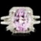 14K Gold 5.40ct Kunzite & 0.44ctw Diamond Ring