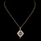 14K Gold 0.09ctw Diamond Pendant