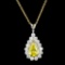 14K Gold 1.50ctw Diamond Pendant