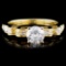 18K Yellow Gold 0.93ctw Diamond Ring