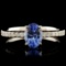 14K Gold 1.12ct Sapphire & 0.21ctw Diamond Ring