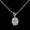 14K Gold 0.40ct Sapphire & 0.17ctw Diamond Pendant