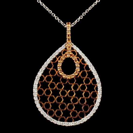 14K Gold 0.60ctw Diamond Pendant