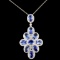 18k Gold 6.52ct Tanzanite & 1.16ct Diamond Pendant