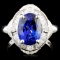 18K Gold 3.62ct Tanzanite & 0.58ctw Diamond Ring