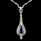 18K Gold 8.91ct Tanzanite & 2.74ctw Diamond Neckla