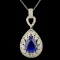 18K Gold 8.67ct Tanzanite & 1.70ctw Diamond Pendan