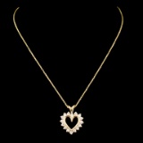 14K Gold 0.48ctw Diamond Pendant