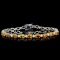 14K Gold 10.00ct Sapphire & 1.00ctw Diamond Bracel