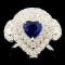 18K Gold 0.85ct Sapphire & 1.43ctw Diamond Ring