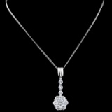 18K White Gold 1.23ct Diampnd Pendant