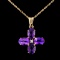 14K Gold 4.10ct Amethyst & 0.02ctw Diamond Pendant