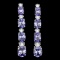 14k Gold 7.00ct Tanzanite & 0.50ct Diamond Earrin