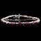 14K Gold 5.26ctw Ruby & 0.30ctw Diamond Bracelet