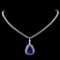 18K Gold 9.73ct Tanzanite & 7.29ct Diamond Necklac