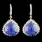 14K Gold 38.98ct Tanzanite & 2.85ctw Diamond Earri