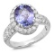 14K Gold 3.00ct Tanzanite & 1.30ct Diamond Ring