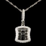 14K Gold 1.12ctw Fancy Color Diamond Pendant