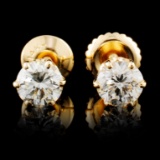 14K Gold 0.78ctw Diamond Earrings