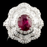 18K Gold 1.62ct Ruby & 1.24ctw Diamond Ring