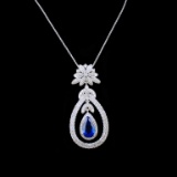 18k White Gold 4.09ct Tanzanite & 2.50ctw Diamond